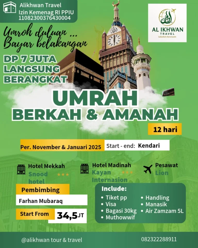 travel umroh kendari murah - paket umroh berkah amanah